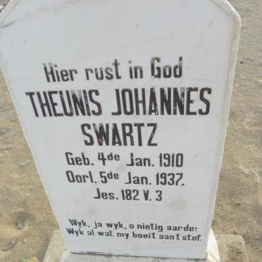 SWARTZ Theunis Johannes 1910-1937
