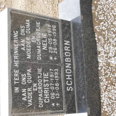 SCHONBORN Christie 1917-1993 &amp; Nelie 1917-1996