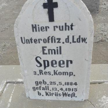 SPEER Emil 1884-1915