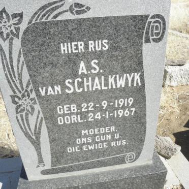 SCHALKWYK A.S., van 1919-1967