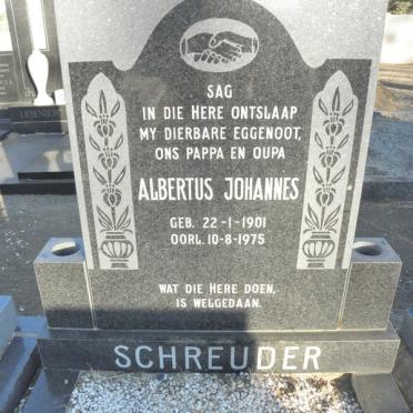 SCHREUDER Albertus Johannes 1901-1975