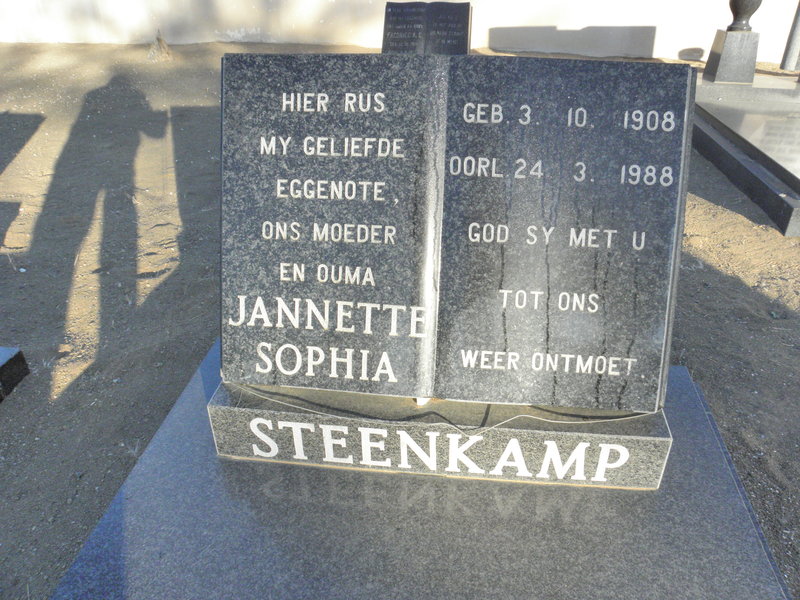 STEENKAMP Jannette Sophia 1908-1988