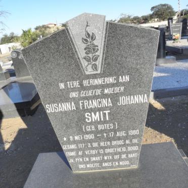 SMIT Susanna Francina Johanna nee BOTES 1900-1980