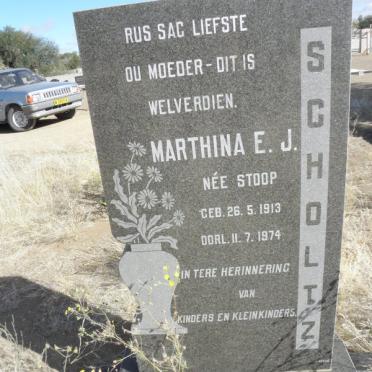 SCHOLTZ Marthina E.J. nee STOOP 1913-1974