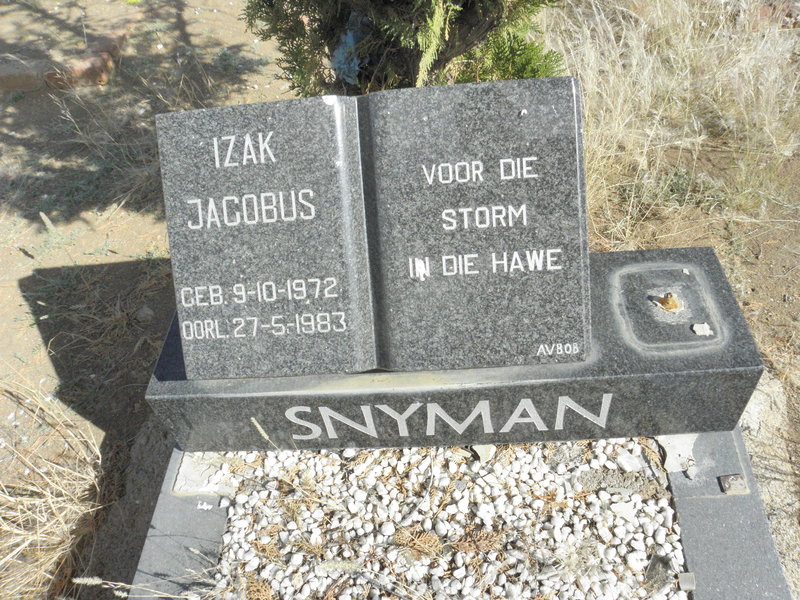 SNYMAN Izak Jacobus 1972-1983