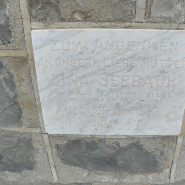 SEEBACH Lina nee RUDOLPH 1888-1982