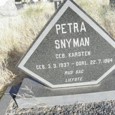 SNYMAN Petra nee KARSTEN 1937-1964
