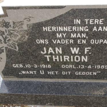 THIRION Jan W.F. 1918-1989