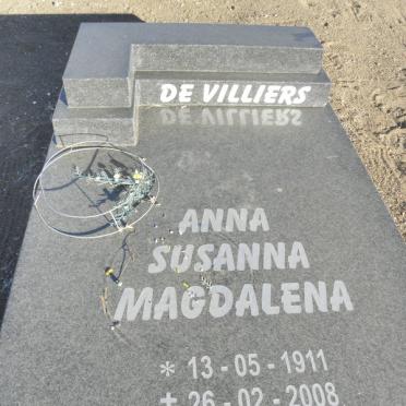 VILLIERS Anna Susanna Magdalena, de 1911-2008