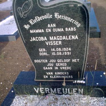 VERMEULEN Jacoba Magdalena Visser 1924-1991