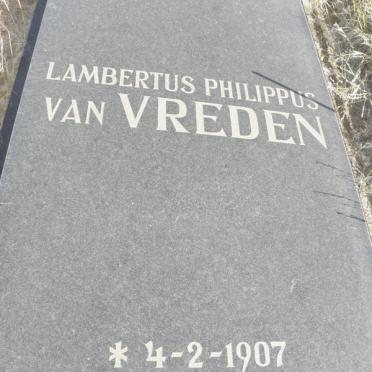 VREDEN Lambertus Philippus, van 1907-1970