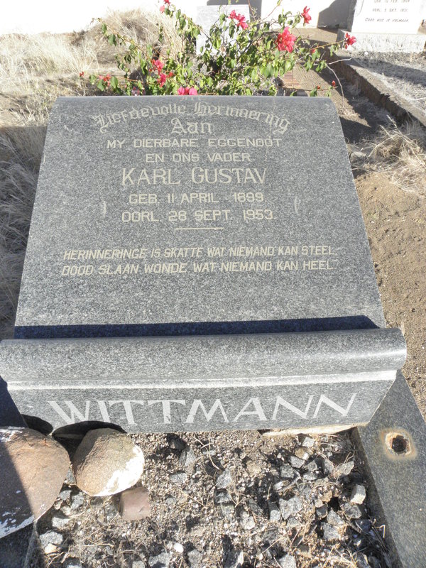 WITTMANN Karl Gustav 1899-1953