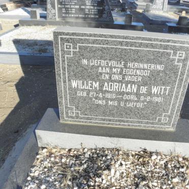 WITT Willem Adriaan, de 1916-1981