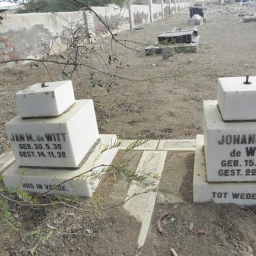 WITT Jan M., de 1930-1932 :: DE WITT Johanna M. 1935-1935