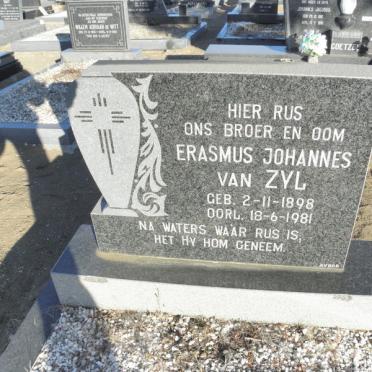 ZYL Erasmus Johannes, van 1898-1981