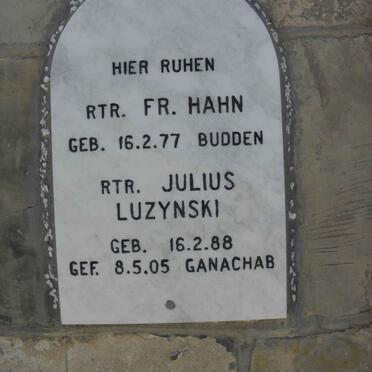 HAHN Fr. 1877-1905 :: LUZYNSKI Julius 1888-1905