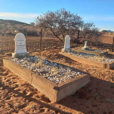 Namibia, KARAS region, Grunau, Wit Huis, farm cemetery