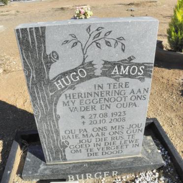 BURGER Hugo Amos 1923-2008