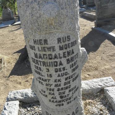 BRITS Magdalena Gertruida 1897-1962