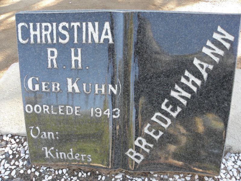 BREDENHANN Christina R.H. nee KUHN -1943