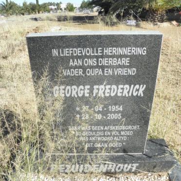 BEZUIDENHOUT George Frederick 1954-2005
