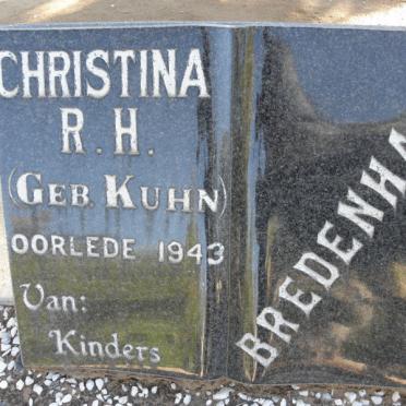 BREDENHANN Christina R.H. nee KUHN -1943