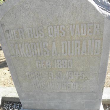 DURAND Jakobus A. 1880-1945