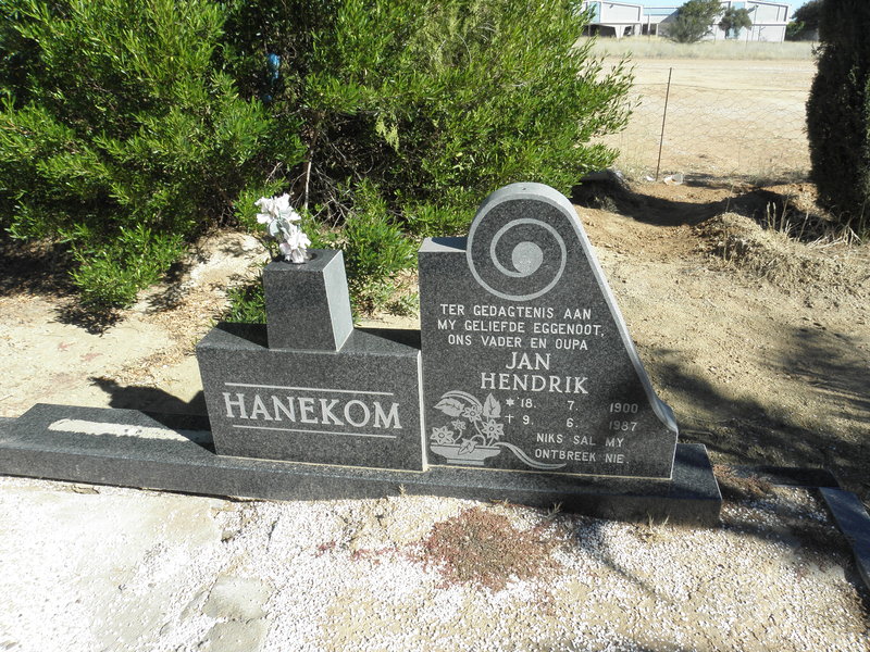 HANEKOM Jan Hendrik 1900-1987