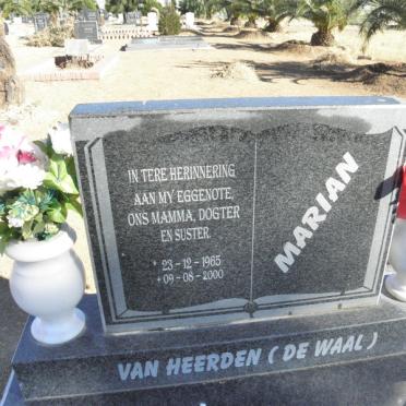 HEERDEN Marian, van geb DE WAAL 1965-2000