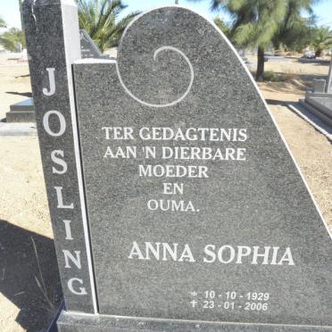 JOSLING Anna Sophia 1929-2006