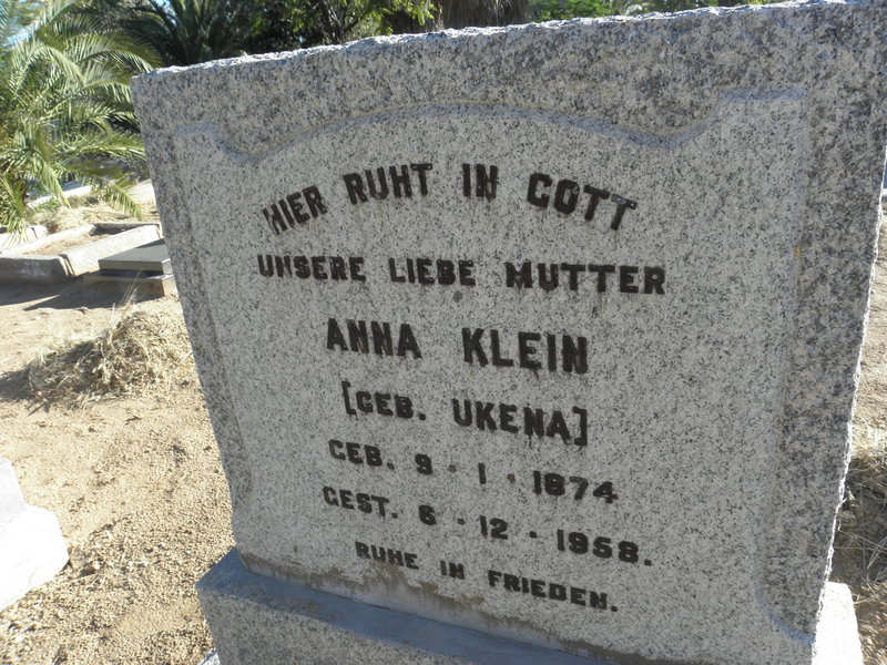 KLEIN Anna nee UKENA 1874-1958