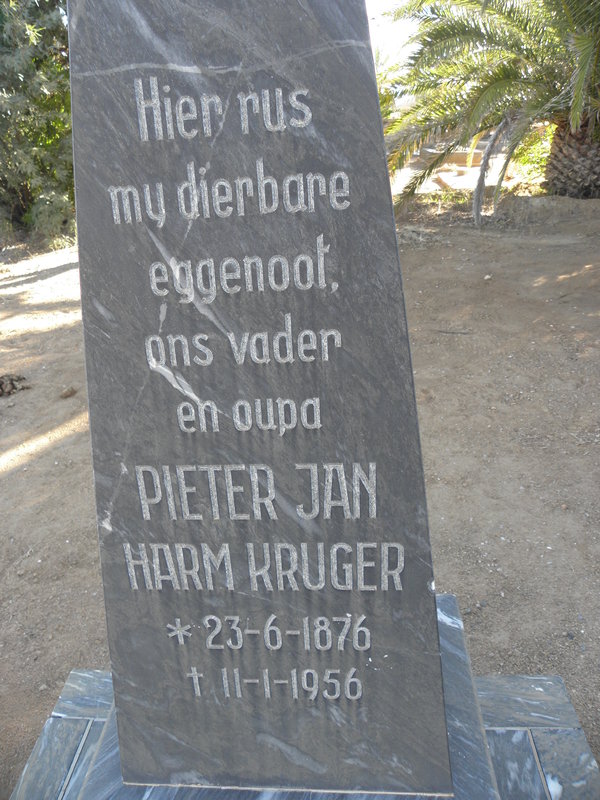 KRUGER Pieter Jan Harm 1876-1956