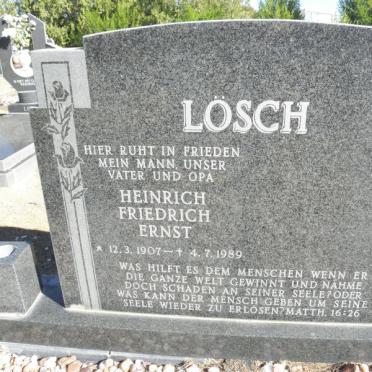 LÖSCH Heinrich Frederich Ernst 1907-1989