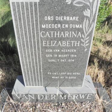 MERWE Catharina Elizabeth, van der geb VAN HEERDEN 1919-1974