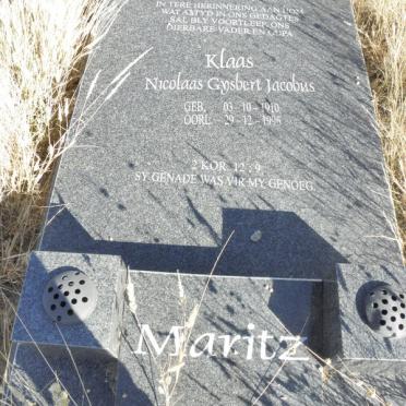 MARITZ Nicolaas Gysbert Jacobus 1910-1996