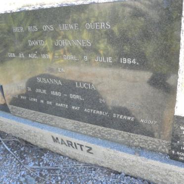 MARITZ Dawid Johannes 1871-1964 &amp; Susanna Lucia 1880-1975