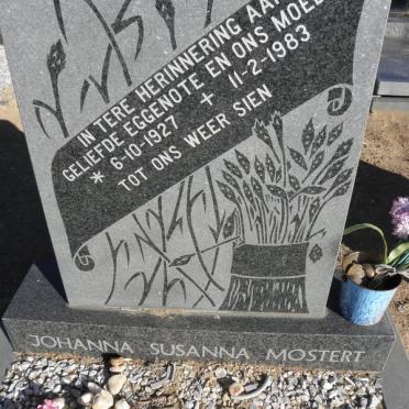 MOSTERT Johanna Susanna 1927-1983