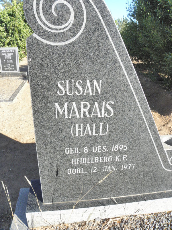 MARAIS Susan geb HALL 1895-1977