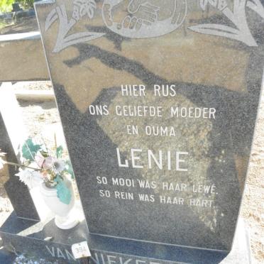 NIEKERK  Lenie, van