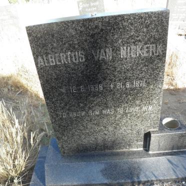 NIEKERK Albertus, van 1936-1971