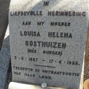 OOSTHUIZEN Louisa Helena nee BURGER 1887-1955