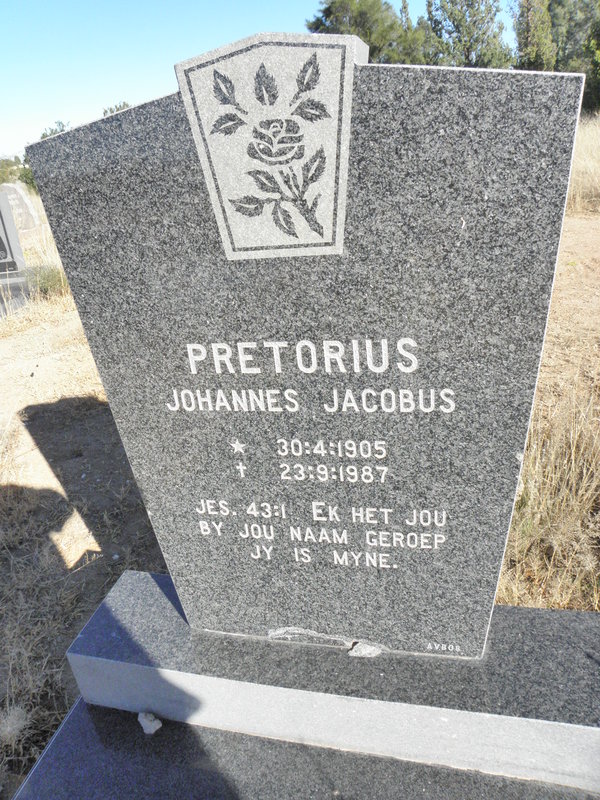 PRETORIUS Johannes Jacobus 1905-1987
