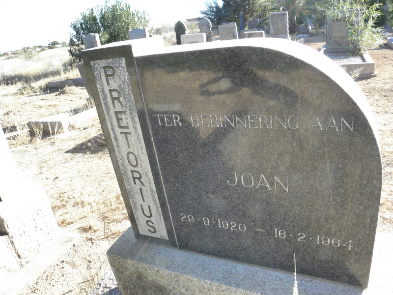 PRETORIUS Joan 1920-1964