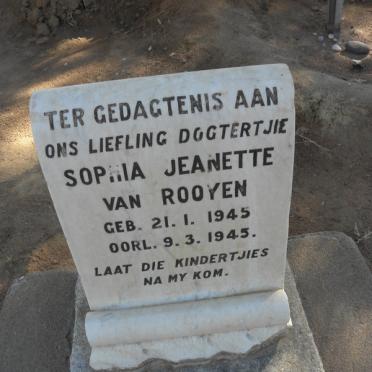 ROOYEN Sophia Jeanette, van 1945-1945