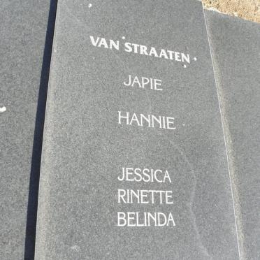 STRAATEN Japie, van :: VAN STRAATEN Hannie :: VAN STRAATEN Jessica :: VAN STRAATEN Rinette :: VAN STRAATEN Belinda