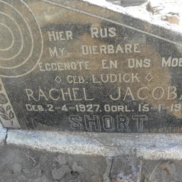 SHORT Rachel Jacoba nee LUDICK 1927-1949