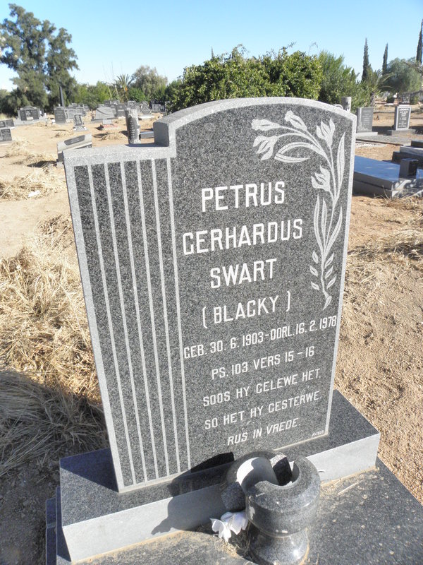SWART Petrus Gerhardus 1903-1978