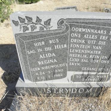 STRYDOM Alida Regina geb NIEUWOUDT 1890-1982
