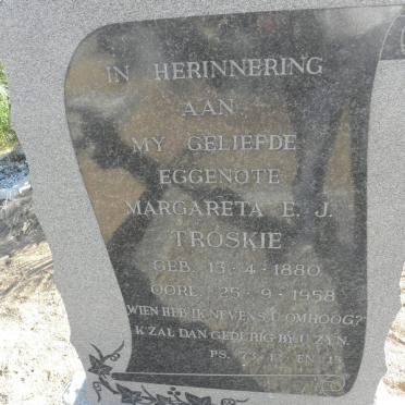 TROSKIE Margareta E.J. 1880-1958