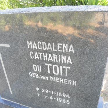 TOIT Magdalena Catharina, du nee VAN NIEKERK 1894-1965
